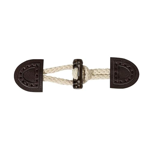 VDLLQYN, 14,5 cm, 3 Paar beige PU-Leder-Knebelverschlussknöpfe, Leder-Knebelknopf for Aufnähen, Knebelverschluss for Mantel, Strickjacke, Jacke, Kleidung,Chinesische Knöpfe(Dark Coffee) von VDLLQYN