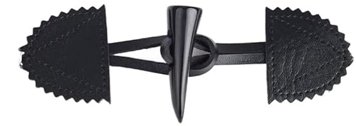 VDLLQYN, 15 cm, 3 Paar Schwarze Kaffee-Lederknöpfe for Aufnähen, Knebelverschluss for Mantel, Strickjacke, Jacke,Chinesische Knöpfe(Black) von VDLLQYN