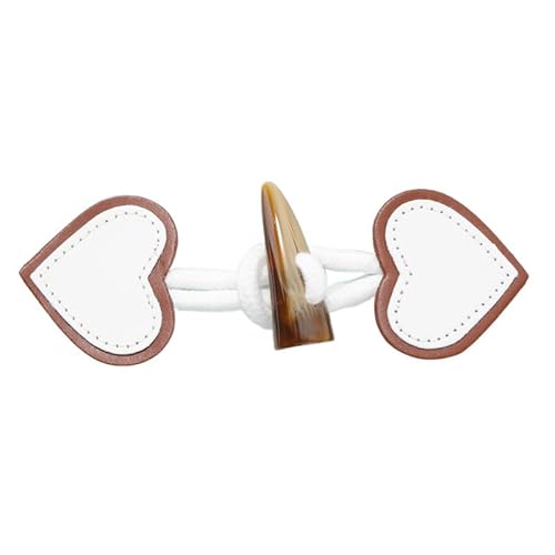 VDLLQYN, 15 cm, 3 Paar rosa Plüschkugel-Knebelverschlussknöpfe aus Leder, for Aufnähen, Knebelverschluss for Mantel, Strickjacke, Jacke,Chinesische Knöpfe von VDLLQYN
