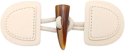 VDLLQYN, 15 cm, 5 Paar beige Lederknöpfe aus Horn for Aufnähen, Knebelverschluss for Kinder, Lederknebelknopf, Knebelverschluss for Mantel, Jacke, Kleidung,Chinesische Knöpfe VDLLQYN, 15 cm, 5 Paar beige Lederknöpfe aus Horn for Aufnähen, Knebelverschluss for Kinder, Lederknebelknopf, Knebelverschluss for Mantel, Jacke, Kleidung,Chinesische Knöpfe von VDLLQYN