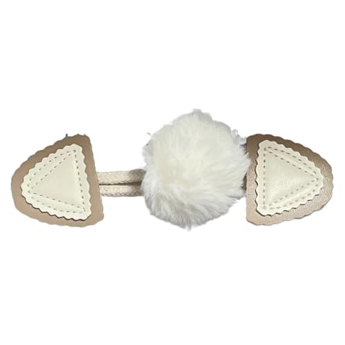 VDLLQYN, 16 cm, 5 Paar weiße Knebelverschlussknöpfe aus PU-Leder, for Aufnähen, Knebelverschluss for Mäntel, Strickjacken, Jacken, Kleidung,Chinesische Knöpfe(Beige) von VDLLQYN