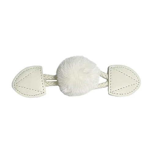 VDLLQYN, 16 cm, 5 Paar weiße Knebelverschlussknöpfe aus PU-Leder, for Aufnähen, Knebelverschluss for Mäntel, Strickjacken, Jacken, Kleidung,Chinesische Knöpfe(White) von VDLLQYN