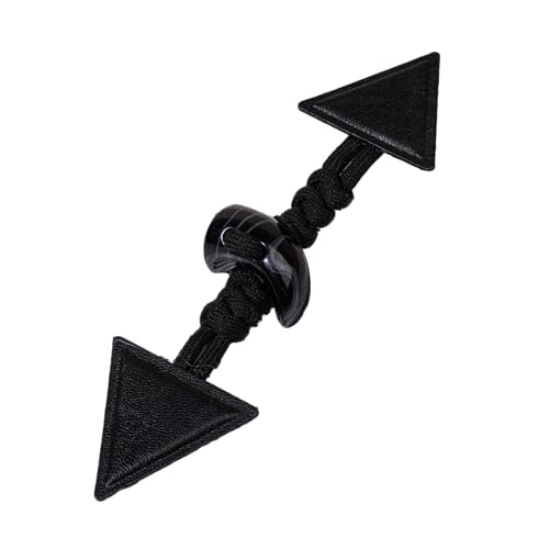 VDLLQYN, 2 Paar 20 cm graue PU-Lederknöpfe for Aufnähen von Knebelverschlüssen aus Leder for Mäntel, Strickjacken, Jacken, Kleidung,Chinesische Knöpfe(Black) von VDLLQYN