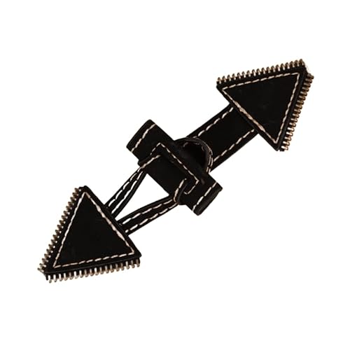VDLLQYN, 2 Paar Knebelverschlussknöpfe aus PU-Leder, Knebelknopf for Aufnähen, Knebelverschluss for Mantel, Strickjacken, Jacken, Kleidung,Chinesische Knöpfe(Black) von VDLLQYN