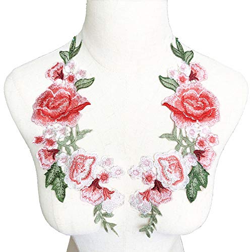 VDLLQYN, 2 Stück Stickerei Rosenblumen-Aufnäher – DIY Nähstoffbesatz Motiv for Hochzeitskleid & Brautapplikation Basteln,Stickerei Aufnäher VDLLQYN, 2 Stück Stickerei Rosenblumen-Aufnäher – DIY Nähstoffbesatz Motiv for Hochzeitskleid & Brautapplikation Basteln,Stickerei Aufnäher von VDLLQYN