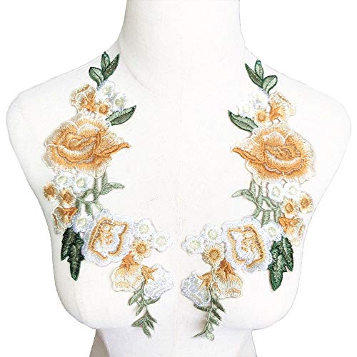 VDLLQYN, 2 Stück Stickerei Rosenblumen Patch Abzeichen - DIY Nähen Stoffbesatz for Hochzeitskleid & Braut Applikation Handwerk,Stickerei Aufnäher VDLLQYN, 2 Stück Stickerei Rosenblumen Patch Abzeichen - DIY Nähen Stoffbesatz for Hochzeitskleid & Braut Applikation Handwerk,Stickerei Aufnäher von VDLLQYN