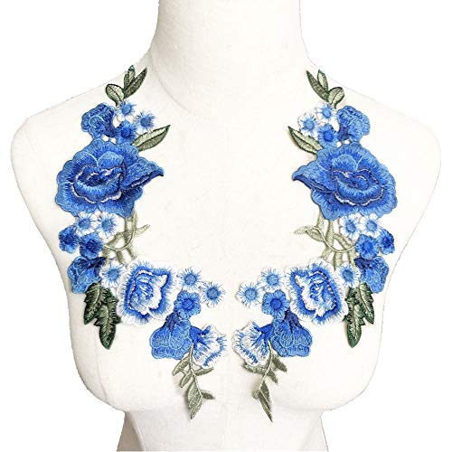 VDLLQYN, 2 Stück Stickerei Rosenblumen Patch Abzeichen - DIY Nähen Stoffbesatz for Hochzeitskleid & Braut Applikation Handwerk,Stickerei Aufnäher VDLLQYN, 2 Stück Stickerei Rosenblumen Patch Abzeichen - DIY Nähen Stoffbesatz for Hochzeitskleid & Braut Applikation Handwerk,Stickerei Aufnäher von VDLLQYN