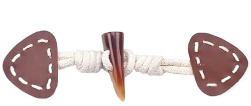 VDLLQYN, 3 Paar 16 cm süße weiße Blumen Leder-Knebelverschlussknöpfe Leder-Knebelknopf for Aufnähen Knebelverschluss for Mantel, Strickjacke, Jacke,Chinesische Knöpfe(Brown) von VDLLQYN