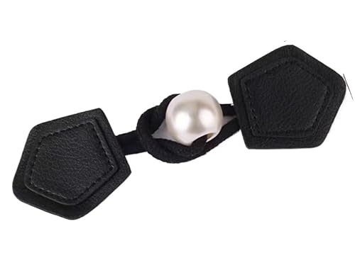 VDLLQYN, 3 Paar Perlen Leder Knebelverschluss Knöpfe Leder Knebelknopf for Aufnähen Knebelverschluss for Mantel Strickjacken Jacke,Chinesische Knöpfe(Black) von VDLLQYN