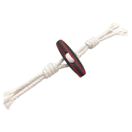 VDLLQYN, 6 Paar 18 cm blau-rot gestreifte Seil-Knebelverschlüsse, geflochtene Seil-Knebelknöpfe, for Aufnähen, Knebelverschluss for Mantel, Strickjacke, Jacke,Chinesische Knöpfe(Green) von VDLLQYN