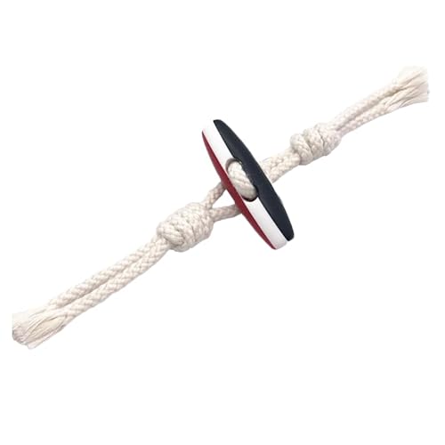 VDLLQYN, 6 Paar 18 cm blau-rot gestreifte Seil-Knebelverschlüsse, geflochtene Seil-Knebelknöpfe, for Aufnähen, Knebelverschluss for Mantel, Strickjacke, Jacke,Chinesische Knöpfe(White) von VDLLQYN