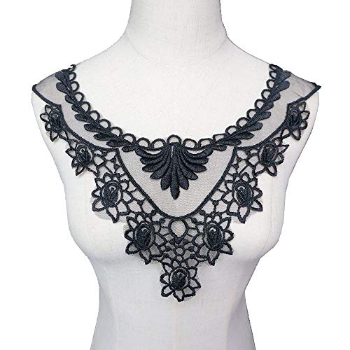 VDLLQYN, Bestickter Blumen-Spitzen-Ausschnitt-Aufnäher – Elegante Applikation zur Verzierung von Hochzeits- und Brautkleidern,Stickerei Aufnäher VDLLQYN, Bestickter Blumen-Spitzen-Ausschnitt-Aufnäher – Elegante Applikation zur Verzierung von Hochzeits- und Brautkleidern,Stickerei Aufnäher von VDLLQYN