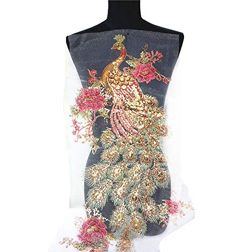 VDLLQYN, Große Stickerei Pailletten Pfau Phönix Vogel Spitze Stoff Applikation Trim for Hochzeit Party Kleid DIY Handwerk,Stickerei Aufnäher VDLLQYN, Große Stickerei Pailletten Pfau Phönix Vogel Spitze Stoff Applikation Trim for Hochzeit Party Kleid DIY Handwerk,Stickerei Aufnäher von VDLLQYN