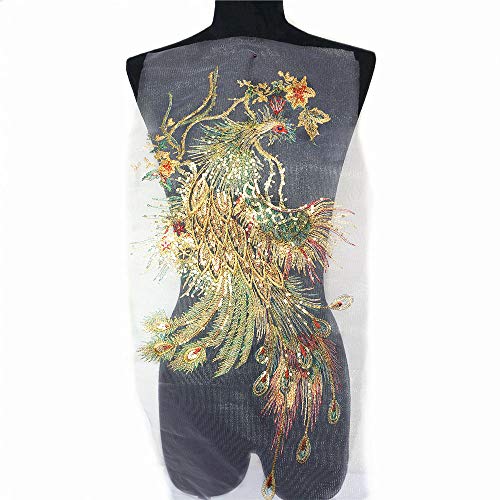 VDLLQYN, Große Stickerei Pailletten Pfau Phönix Vogel Spitze Stoff Applikation for Hochzeit, Partykleid, DIY Handwerk,Stickerei Aufnäher VDLLQYN, Große Stickerei Pailletten Pfau Phönix Vogel Spitze Stoff Applikation for Hochzeit, Partykleid, DIY Handwerk,Stickerei Aufnäher von VDLLQYN