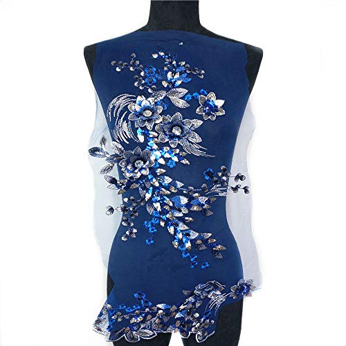 VDLLQYN, Große Stickerei Strass Pailletten Applikation Spitze Blume Stoffbesatz for Hochzeit Party Kleid DIY Handwerk,Stickerei Aufnäher VDLLQYN, Große Stickerei Strass Pailletten Applikation Spitze Blume Stoffbesatz for Hochzeit Party Kleid DIY Handwerk,Stickerei Aufnäher von VDLLQYN