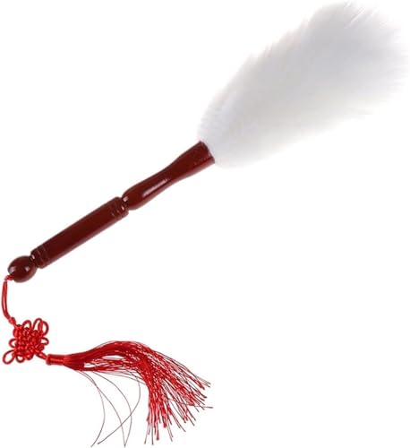 VDLLQYN, Royal Duster Staubwedel-Set – Antistatische Staubbürste aus Wolle mit Holzgriff for eine effiziente Staubreinigung ，Staubsammler(White) von VDLLQYN