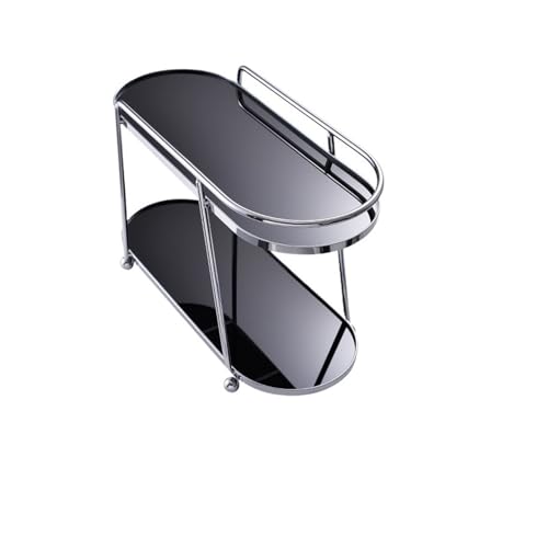 Doppelschichtiger Kosmetikständer, Waschtisch-Ablageschale, Hautpflege-Getränkehalter, Wasser-/Kaffeehalter, dekorativer Ständer(Black) von VDSRPSDLQ