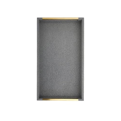 Metalltablett aus Holzpalettenleder, groß, rechteckig, for Aufbewahren, Servieren von Desserts, Abendessen, Tee, Geschirr, Heimküchenwerkzeug(Blue) von VDSRPSDLQ