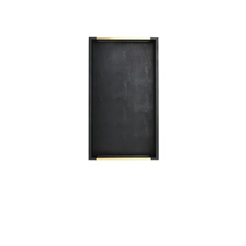 Metalltablett aus Holzpalettenleder, groß, rechteckig, for Aufbewahren, Servieren von Desserts, Abendessen, Tee, Geschirr, Heimküchenwerkzeug(Brown) von VDSRPSDLQ