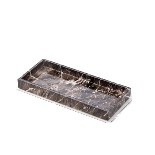Tablett aus natürlichem Marmor im nordischen Stil, Aufbewahrungsregal for Waschbecken, Zahnbecher, Mundwasserbecher, Tabletts, Badezimmerzubehör, Heimdekoration(Coffee) von VDSRPSDLQ