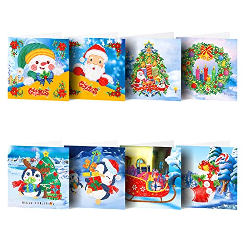 VDYXEW 8 Stück Diamond Painting Karten für Weihnachten, Muttertag, Thanksgiving - 5D DIY Geburtstag Karten VDYXEW 8 Stück Diamond Painting Karten für Weihnachten, Muttertag, Thanksgiving - 5D DIY Geburtstag Karten von VDYXEW