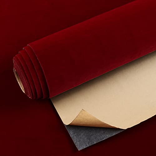 VEELIKE Tapete Samtstoff Rot 40cm×900cm Samttapeten Klebefolie Tiefrot Möbelfolie Selbstklebend Folie Ornamente Retro Tapeten Schlafzimmer Wandtapete Luxus Dekorfolie für Möbel Wohnzimmer Innenraum VEELIKE Tapete Samtstoff Rot 40cm×900cm Samttapeten Klebefolie Tiefrot Möbelfolie Selbstklebend Folie Ornamente Retro Tapeten Schlafzimmer Wandtapete Luxus Dekorfolie für Möbel Wohnzimmer Innenraum von VEELIKE