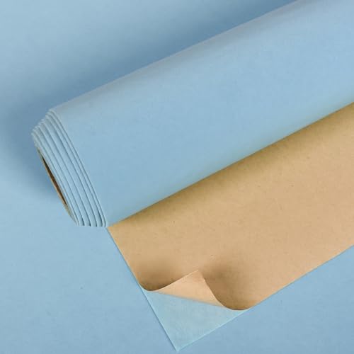 VEELIKE Tapeten Samtstoff Hellblau Möbelfolie Selbstklebend Tapete Blau Samt Stofftapete Klebefolie Möbel Schlafzimmer Dekorfolie Schmuckkästchen Samttapeten Wohnzimmer Abnehmbar 40 cm x 300 cm von VEELIKE