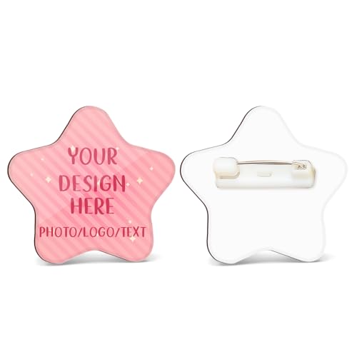 Buttons Selber Machen, Pins Anstecker Personalisiert mit Foto Text Logo, Anstecker Pin Brosche Buttons zum Selbstgestalten von VEELU