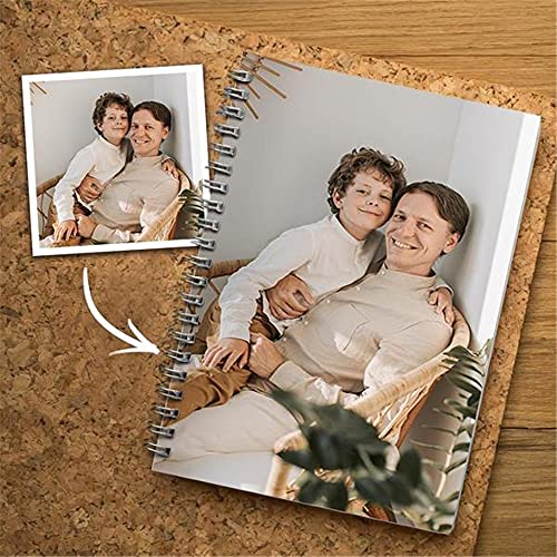 Personalisiertes Notizbuch A5 Liniert mit Eigenem Foto & Text Hardcover Glatt Dick 60 Blatt Selbst Gestalten Notizblock Geschenk zum Schulabschluss für Schüler Freund Lehrer Geburtstag Weihnachten von VEELU