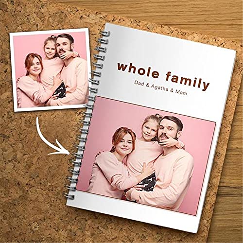 Personalisiertes Notizbuch A5 Liniert mit Eigenem Foto & Text Hardcover Glatt Dick 60 Blatt Selbst Gestalten Notizblock Geschenk zum Schulabschluss für Schüler Freund Lehrer Geburtstag Weihnachten von VEELU