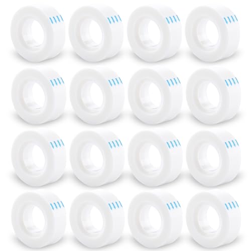 VEESA Unsichtbare Klebebänder – von Hand abreißen, 16 Rollen, Geschenkpapier-Klebeband-Nachfüllpackungen für Spender, 1,9 cm x 2,5 cm, beschreibbar, Heimschule und Bürobedarf von VEESA