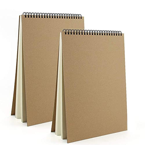 VEESUN Skizzenbuch DIN A4 2 STK, Zeichenblock mit Spiralbindung, 30 Blatt 160 g/m² leere Seite Skizzenbuch, Krafteinband Zeichenpapier Hardcover Kunstbuch für Künstler Erwachsene Kinder, MEHRWEG VEESUN Skizzenbuch DIN A4 2 STK, Zeichenblock mit Spiralbindung, 30 Blatt 160 g/m² leere Seite Skizzenbuch, Krafteinband Zeichenpapier Hardcover Kunstbuch für Künstler Erwachsene Kinder, MEHRWEG von VEESUN
