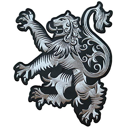 SCOTLAND LION RAMPANT SILVER METALLIC EMBROIDERED TWO PATCH SET SCOTTISH HERRITAGE by VegasBee SCOTLAND LION RAMPANT SILVER METALLIC EMBROIDERED TWO PATCH SET SCOTTISH HERRITAGE by VegasBee von VEGASBEE