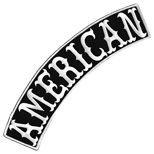 VEGASBEE Aufnäher zum Aufbügeln, amerikanischer Stil, 30,5 cm, USA, Schwarz/Weiß von VEGASBEE