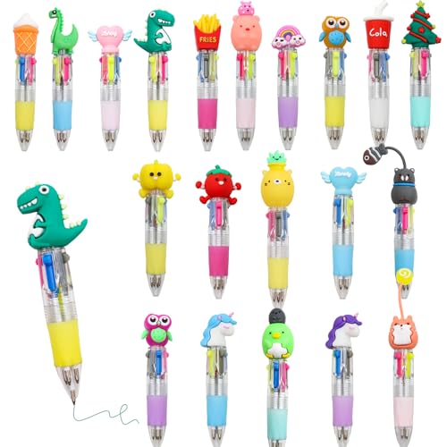 VEGCOO 20 Stück Kawaii-Kugelschreiber, Mini-Stift, 4 Farben, zufälliger Stil, einziehbar, für Jungen und Mädchen, Lernen, Malen, Geschenke VEGCOO 20 Stück Kawaii-Kugelschreiber, Mini-Stift, 4 Farben, zufälliger Stil, einziehbar, für Jungen und Mädchen, Lernen, Malen, Geschenke von VEGCOO