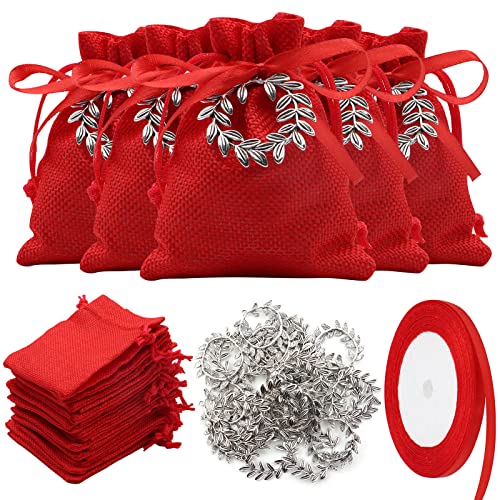 VEGCOO 26 Stück Bonboniere Abschlussfeier Krone Lorbeer Konfetti Beutel Abschluss Gastgeschenk Abschluss Lorbeerkranz mit rotem Band, für Gastgeschenke, Dekoration, Abschlussfeier VEGCOO 26 Stück Bonboniere Abschlussfeier Krone Lorbeer Konfetti Beutel Abschluss Gastgeschenk Abschluss Lorbeerkranz mit rotem Band, für Gastgeschenke, Dekoration, Abschlussfeier von VEGCOO