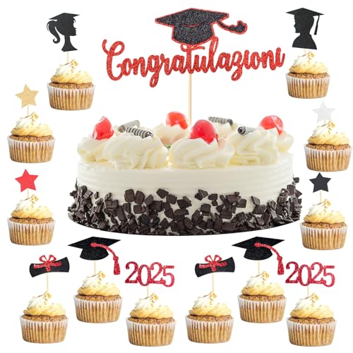 VEGCOO 33 Stück Toppers Abschlussfeier für Kuchen, Topper Torte Abschlussfeier Dekorationen Schriftzug Abschlussfeier Herzlichen Glückwunsch Rot Cupcakes Toppers Abschlussfeier Kuchen Abschlussfeier VEGCOO 33 Stück Toppers Abschlussfeier für Kuchen, Topper Torte Abschlussfeier Dekorationen Schriftzug Abschlussfeier Herzlichen Glückwunsch Rot Cupcakes Toppers Abschlussfeier Kuchen Abschlussfeier von VEGCOO