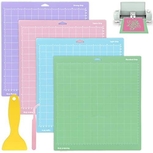 VEGCOO 4 Schneidematten für Cricut, 30,5 x 30,5 cm, Matte für Cricut Maker/Maker3/Explore 3/Air 2/Air/One, Zubehör für Cricut ideal mehrfarbig VEGCOO 4 Schneidematten für Cricut, 30,5 x 30,5 cm, Matte für Cricut Maker/Maker3/Explore 3/Air 2/Air/One, Zubehör für Cricut ideal mehrfarbig von VEGCOO