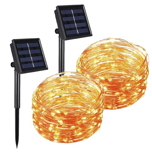 2 Pack Solar Lichterkette Aussen Klein, Solar Mini Teeny winzige Lichter 7m 50 LED Warmweiss, Outdoor Lichterkette Solar Wetterfest, Lichterkette Außen Solar für Draußen Garten Deko Flaschen Glaskugel 2 Pack Solar Lichterkette Aussen Klein, Solar Mini Teeny winzige Lichter 7m 50 LED Warmweiss, Outdoor Lichterkette Solar Wetterfest, Lichterkette Außen Solar für Draußen Garten Deko Flaschen Glaskugel von VEGOATY