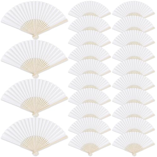 24 Stück Fächer, Handfächer Hochzeit Deko, Fächer Weiß Faltfächer Gastgeschenk Fecher Sommer Hochzeit, Weiß Faltbar Papierfächer Bambus PapierFecher für Asiatische Deko, Geburttag Party (Weiß) 24 Stück Fächer, Handfächer Hochzeit Deko, Fächer Weiß Faltfächer Gastgeschenk Fecher Sommer Hochzeit, Weiß Faltbar Papierfächer Bambus PapierFecher für Asiatische Deko, Geburttag Party (Weiß) von VEGOATY