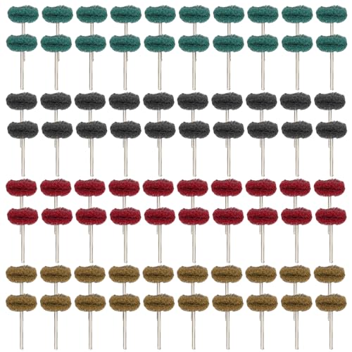 80 Stück 25mm Schleifscheiben-Polierschleifscheiben, Mit 3mm Stiel-Rotationswerkzeug, Für Dremel Rotationswerkzeuge Zum Polieren Und Schleifen Von Glas, Metall Und Holz von VEGOATY