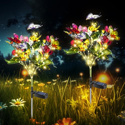 VEGOATY 2 Stück Solarlampen Für Außen Garten, Ip55 Wasserdicht Solar Gartenleuchte, Solar Lichterkette Aussen Gartendeko, Lichterkette Schmetterling Solar Gartenleuchten Für Rasenflächen Gartendeko VEGOATY 2 Stück Solarlampen Für Außen Garten, Ip55 Wasserdicht Solar Gartenleuchte, Solar Lichterkette Aussen Gartendeko, Lichterkette Schmetterling Solar Gartenleuchten Für Rasenflächen Gartendeko von VEGOATY