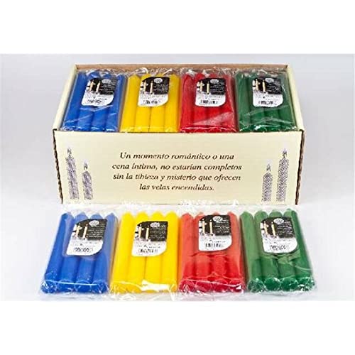 UDS VELAS CILINDRICAS 175 x 20 MM – Azul, 4 Stück von VELAS LUMAR