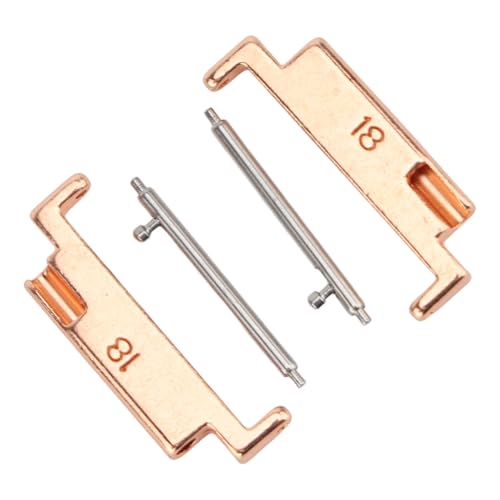 1 Paar Metal Watch Bandadapter, Austauschbarer Metallverbindungsadapter, mit 2 Federstangen, für 18-22 Mm Bänder, Edelstahl (1 Paar) von VELATEMOR
