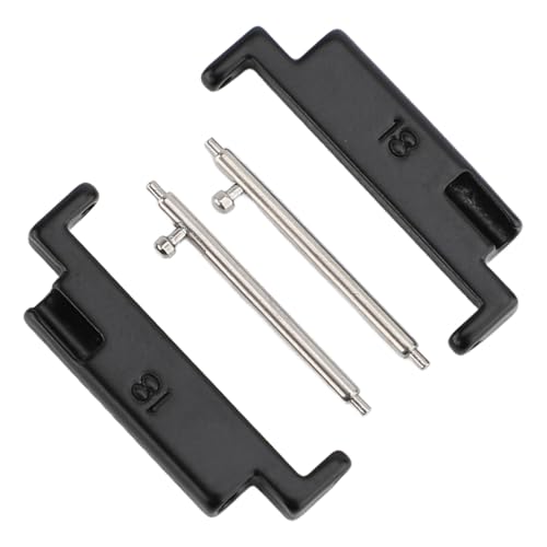 1 Paar Metal Watch Bandadapter, Austauschbarer Metallverbindungsadapter, mit 2 Federstangen, für 18-22 Mm Bänder, Edelstahl (1 Paar) von VELATEMOR
