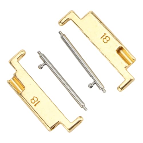 1 Paar Metal Watch Bandadapter, Austauschbarer Metallverbindungsadapter, mit 2 Federstangen, für 18-22 Mm Bänder, Edelstahl (1 Paar) von VELATEMOR