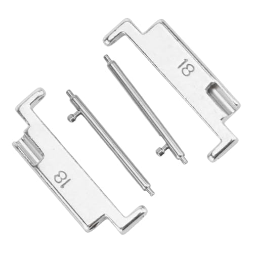 1 Paar Metal Watch Bandadapter, Austauschbarer Metallverbindungsadapter, mit 2 Federstangen, für 18-22 Mm Bänder, Edelstahl (1 Paar) von VELATEMOR