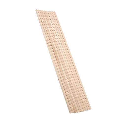 10pcs Holzdübelstangen, DIY -Holzstangen Holzkünste Bastelstangen, 30 Cm Lange Dübel Stangenstangen Süßes Bäume Holzwerkzeug (6mm*30 cm) von VELATEMOR
