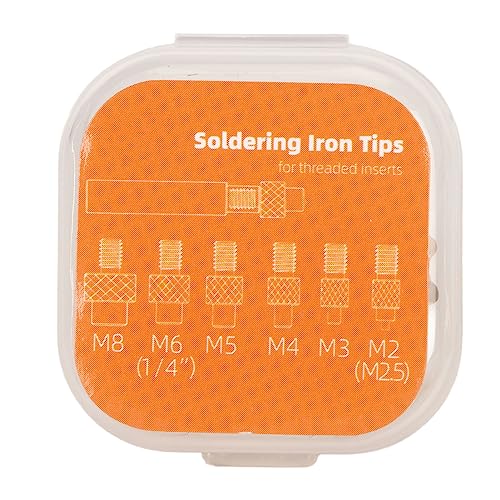 Wärme -Set -Einsatztipps für Gewindeeinsätze M2 M2,5 M3 M4 M5 M6 M8, Universal 3D -Drucker Lötkolben -Eisenspitzen von VELATEMOR