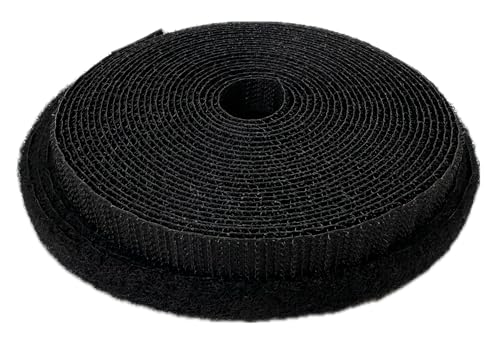 VELCRO Brand Klettband, 10 mm, 5 m Rollen, Schwarz von VELCRO Brand